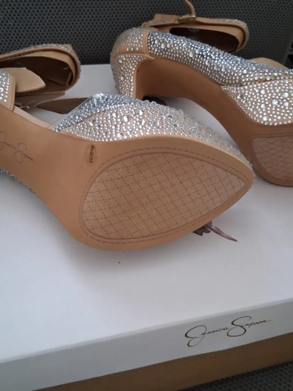 Jessica Simpson Ormanda Rhinestone Stiletto Platform Pumps Size 6.5 – Glam Heels
